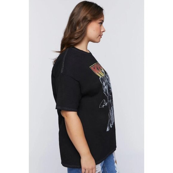 NWT FOREVER 21 Unisex Plus Size KISS Graphic Tee Size 0X/1X Color Black - Picture 2 of 8